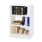 Modern Space-Saving 3-Shelf Bookcase with Adjustable Shelves for Living Room or Office Use